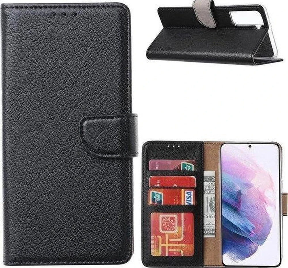 Oppo Find X3 Neo Hoesjes – Portemonnee Hoes – Pasjeshouder – Inclusief 3x Screenprotector – Zwart-Ilumina Benelux