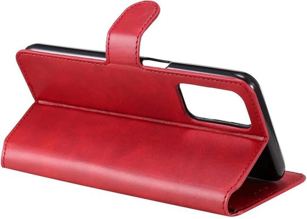 Oppo Find X3 Neo Hoesjes – Bookcase Portemonneehoes – Magneetsluiting – Inclusief 3x Screenprotector – Rood-Ilumina Benelux