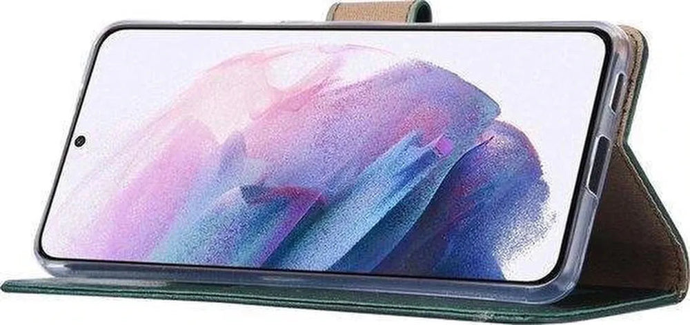 Oppo Find X3 Neo Hoesjes – Portemonnee Hoes – Pasjeshouder – Inclusief Screenprotector – Groen-Ilumina Benelux