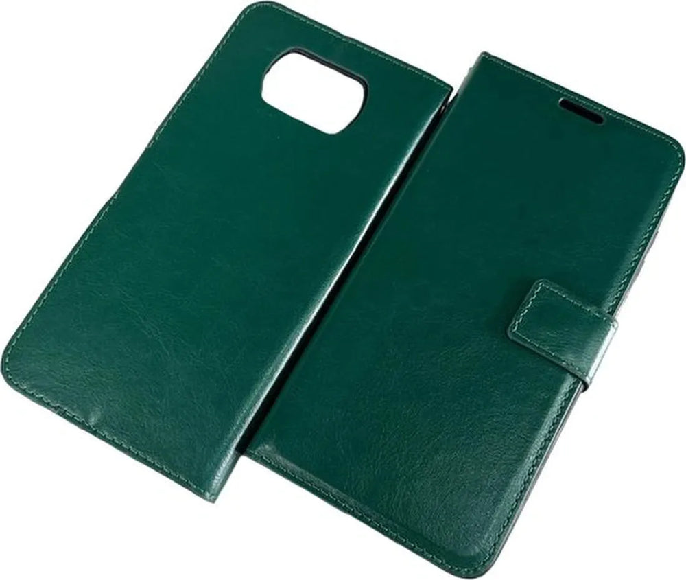 Xiaomi Poco X3/X3 Pro Hoesjes – Portemonnee Bookcase – Pasjeshouder – 2x Screenprotector – Groen-Ilumina Benelux