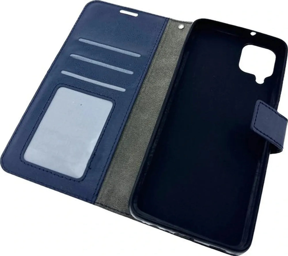 Samsung Galaxy A42 5G Hoesjes – Portemonnee Hoes – Bookcase – Pasjeshouder – Blauw-Ilumina Benelux