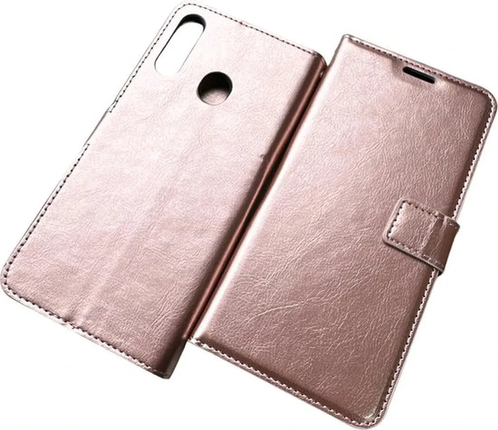Motorola Moto E7i Power Hoesjes – Portemonnee Hoes – Pasjeshouder – Magneetsluiting – Roségoud-Ilumina Benelux