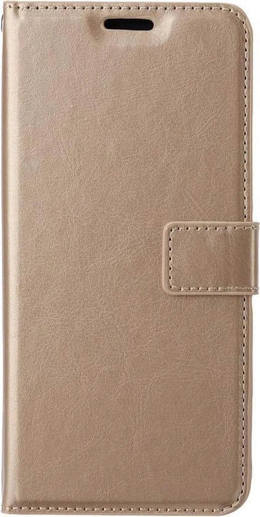 Xiaomi Redmi Note 10 Lite Hoesjes – Bookcase Portemonnee Hoes – Magneetsluiting – 2x Screenprotector – Goud-Ilumina Benelux