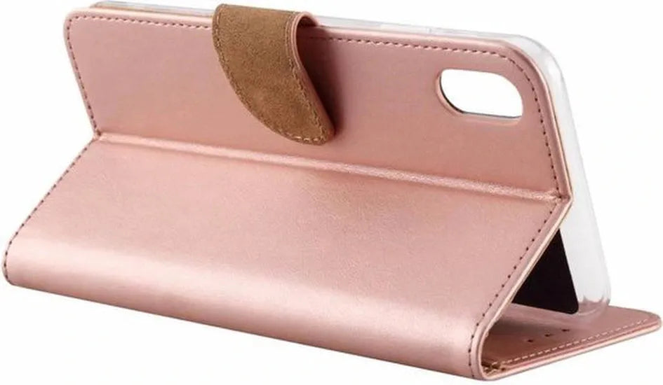 Samsung Galaxy Xcover 5 Hoesjes – Portemonnee Hoes – Magneetsluiting – 2x Gehard Glas Screenprotector – Roségoud-Ilumina Benelux
