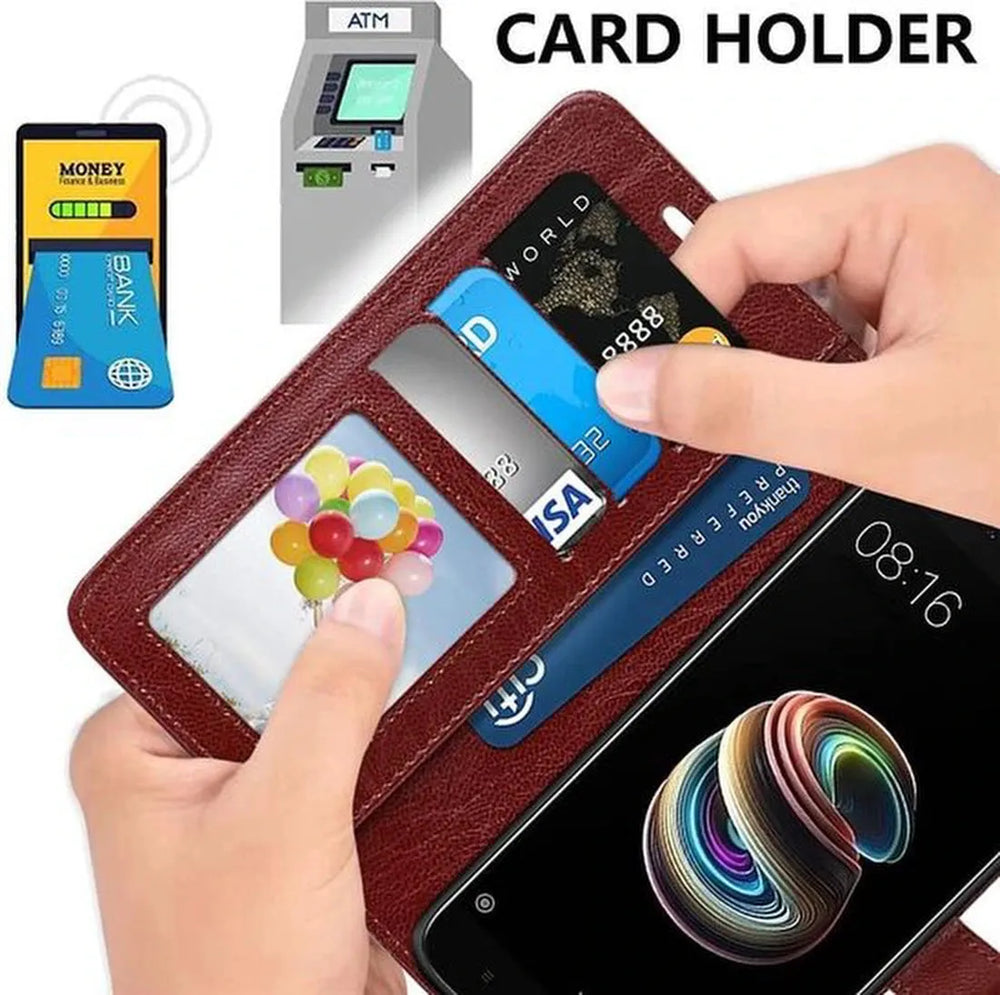 Nokia 1.4 Hoesjes – Bookcase Portemonnee – Pasjeshouder – 2x Screenprotector – Bruin-Ilumina Benelux