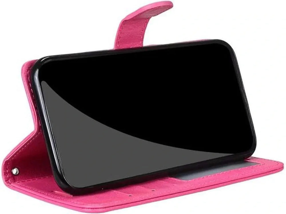 Sony Xperia 1 III Hoesjes – Bookcase Portemonneehoes – Magneetsluiting – 2x Screenprotector – Roze-Ilumina Benelux