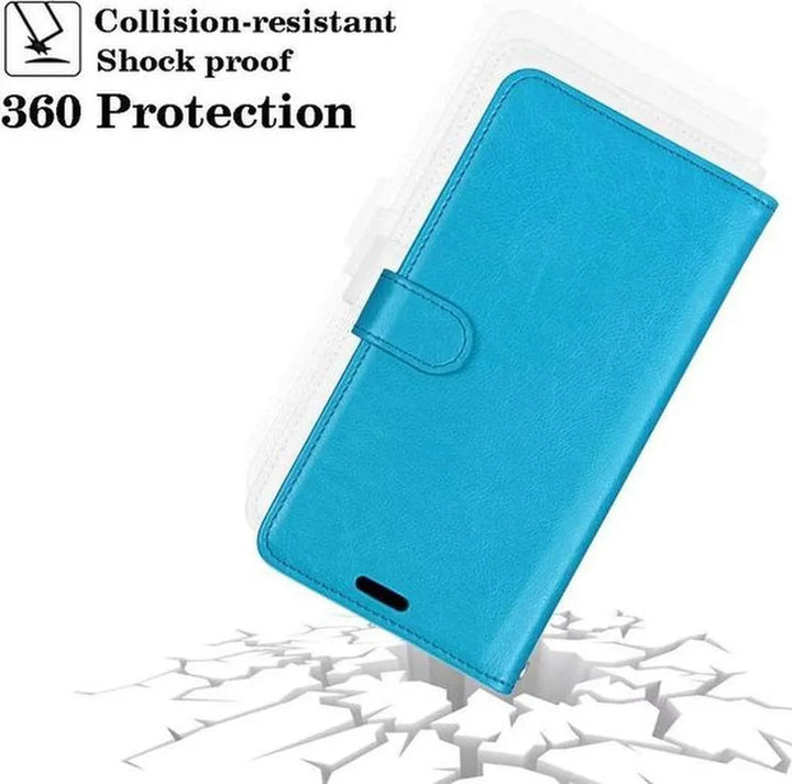 Sony Xperia 10 III Hoesjes – Bookcase Portemonnee – Pasjeshouder – 2x Screenprotector – Turquoise-Ilumina Benelux