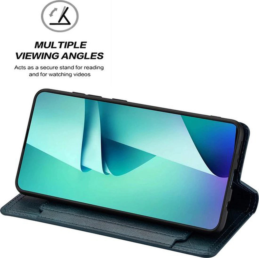 Samsung Galaxy A72 Hoesjes – Bookcase Portemonnee Hoes – Ritssluiting – 5 Pasjeshouder – Blauw