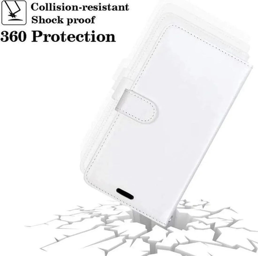 Motorola Moto G60s Hoesjes – Portemonnee Hoes – Pasjeshouder – 2x Screenprotector – Wit-Ilumina Benelux