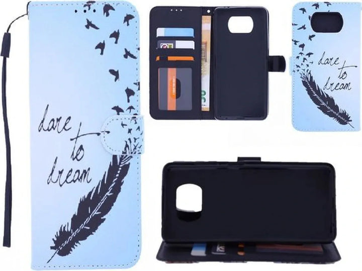Nokia 5.4 / 3.4 Hoesjes – Bookcase – Magneetsluiting – Print Love To Dream – Zwart-Ilumina Benelux