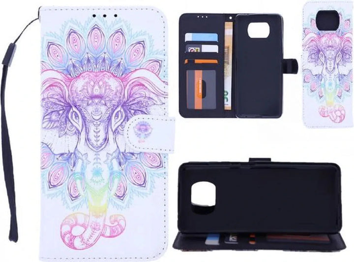 Nokia X10 / X20 Hoesjes – Bookcase Portemonneehoes – Magneetsluiting – Olifant Print-Ilumina Benelux