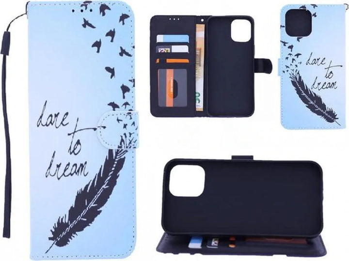 Xiaomi Mi 11 Hoesjes – Bookcase – Print Love To Dream – Magneetsluiting – Multicolor-Ilumina Benelux