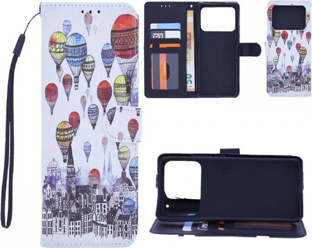 Xiaomi Mi 11 Ultra Hoesjes – Bookcase – Print Air Balloon – Magneetsluiting – Multicolor-Ilumina Benelux