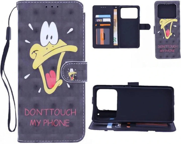 Xiaomi Mi 11 Ultra Hoesjes – 3D Print Backcover – Don't Touch My Phone Duck – Zwart-Ilumina Benelux