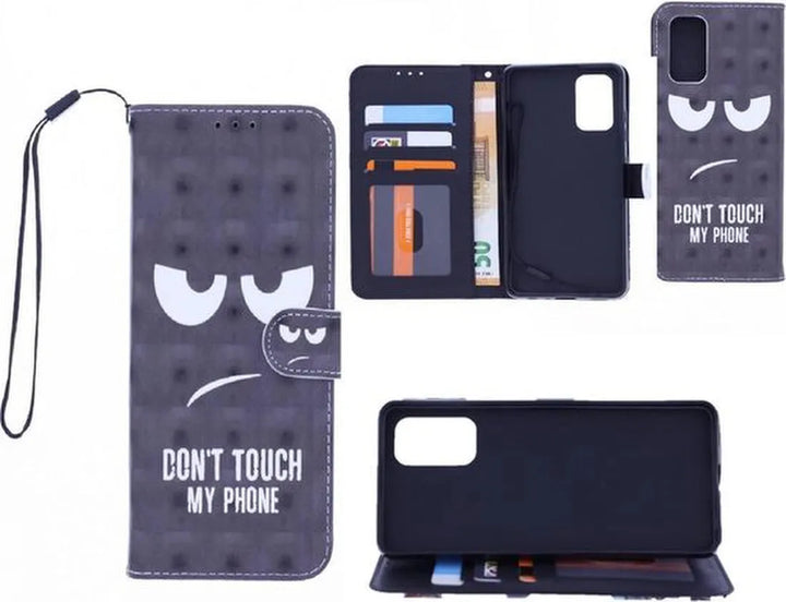 Oppo Find X2 Neo Hoesjes – 3D Print Backcover – Don't Touch My Phone – Schokbestendig – Zwart-Ilumina Benelux