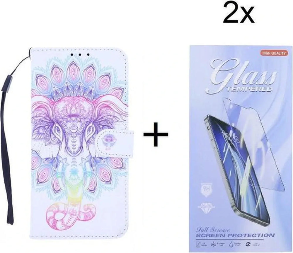 Xiaomi Mi 11 Hoesjes – Bookcase Portemonneehoes – 3D Olifant Print – Magneetsluiting – Zwart-Ilumina Benelux