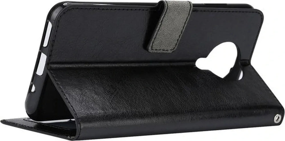 Nokia 5.3 Hoesjes – Bookcase Portemonnee Hoes – Magneetsluiting – 2x Screenprotector – Zwart-Ilumina Benelux