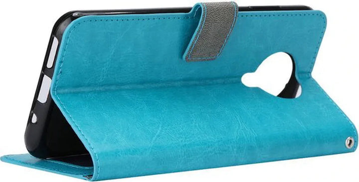 Nokia 5.3 Hoesjes – Bookcase Portemonnee Hoes – Pasjeshouder – Magneetsluiting – Turquoise-Ilumina Benelux