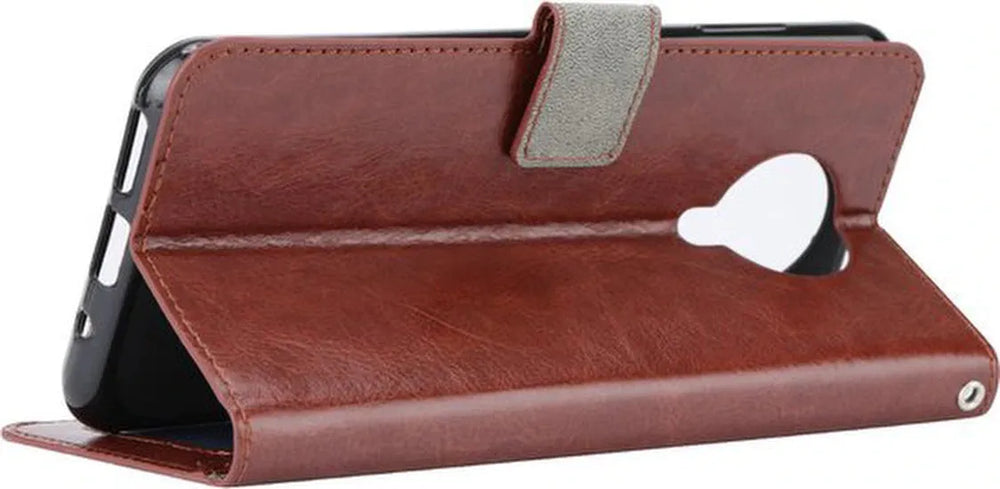 Nokia 5.3 Hoesjes – Bookcase Portemonnee – Pasjeshouder – 2x Screenprotector – Bruin-Ilumina Benelux