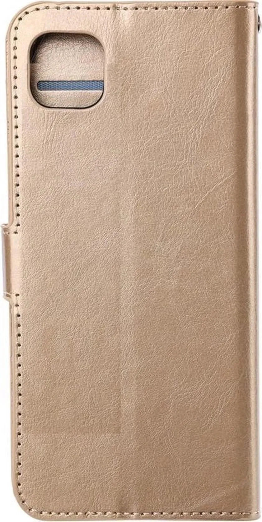 Samsung Galaxy A22 5G Hoesjes – Bookcase Portemonnee – Pasjeshouder – 2x Gehard Glas Screenprotector – Goud-Ilumina Benelux