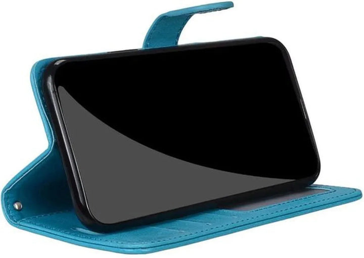 Motorola Moto G 5G Hoesjes – Bookcase Portemonnee – Pasjeshouder – 2x Screenprotector – Turquoise-Ilumina Benelux
