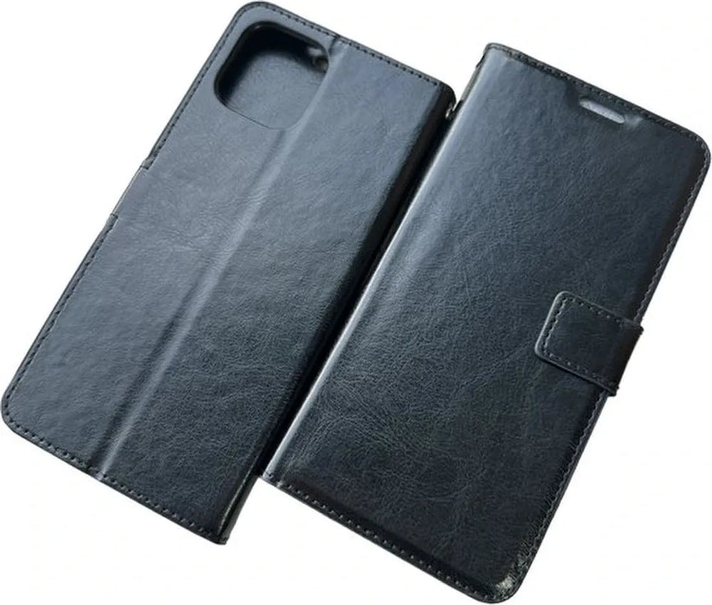 Motorola Edge 20 Lite Hoesjes – Bookcase Portemonnee – Pasjeshouder – 2x Screenprotector – Zwart-Ilumina Benelux