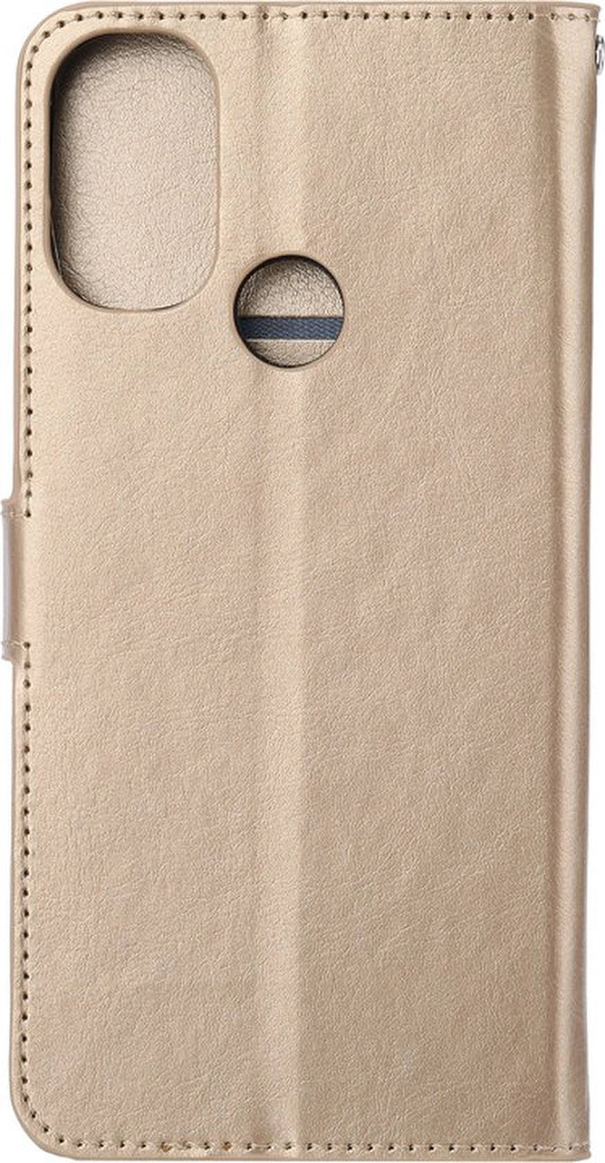 Bookcase Geschikt voor: Motorola Moto E20 / E30 / E40 - Goud - Portemonnee hoesje met 1x Screenprotector