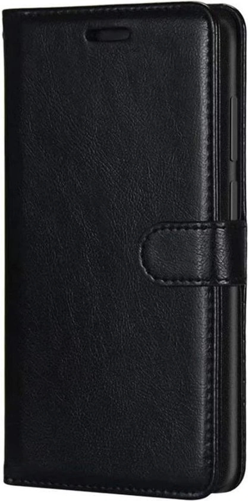 Samsung Galaxy A22 4G Hoesjes – Portemonnee Bookcase – Magneetsluiting – 2x Gehard Glas Screenprotector – Zwart