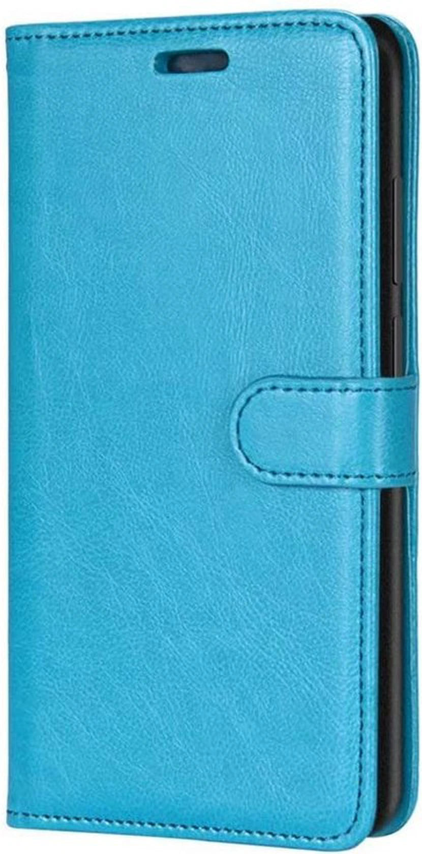 Samsung Galaxy A22 4G Hoesjes – Portemonnee Bookcase – Magneetsluiting – Inclusief Gehard Glas Screenprotector – Turquoise