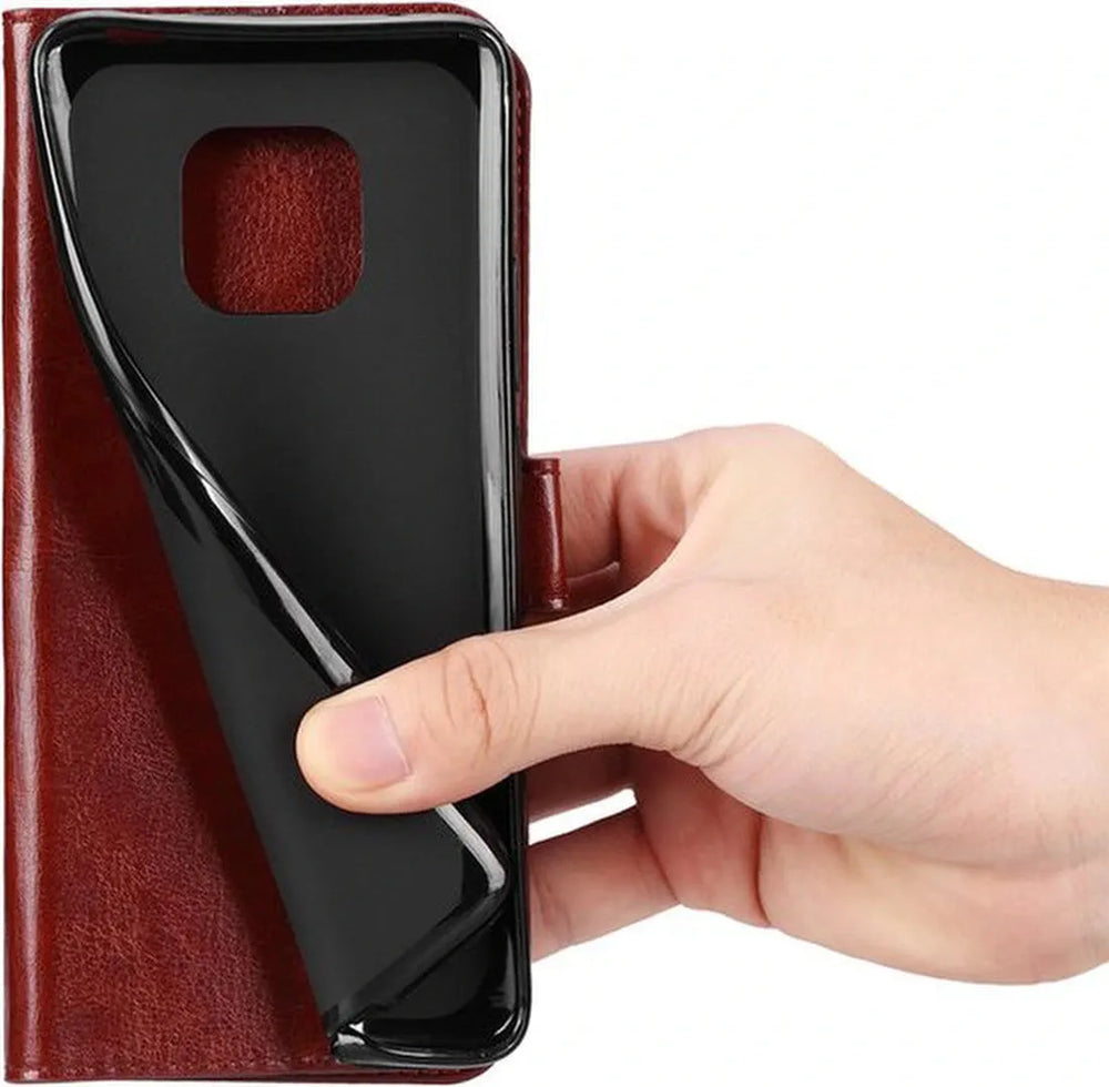 Nokia XR20 5G Hoesjes – Portemonnee Bookcase – Pasjeshouder – Magneetsluiting – Bruin-Ilumina Benelux