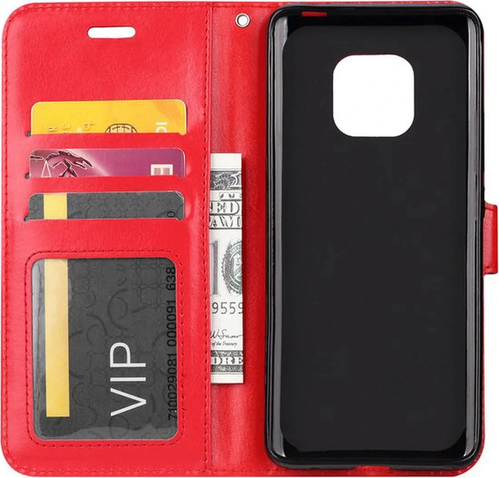 Nokia XR20 5G Hoesjes – Portemonnee Bookcase – Pasjeshouder – 2x Screenprotector – Rood-Ilumina Benelux