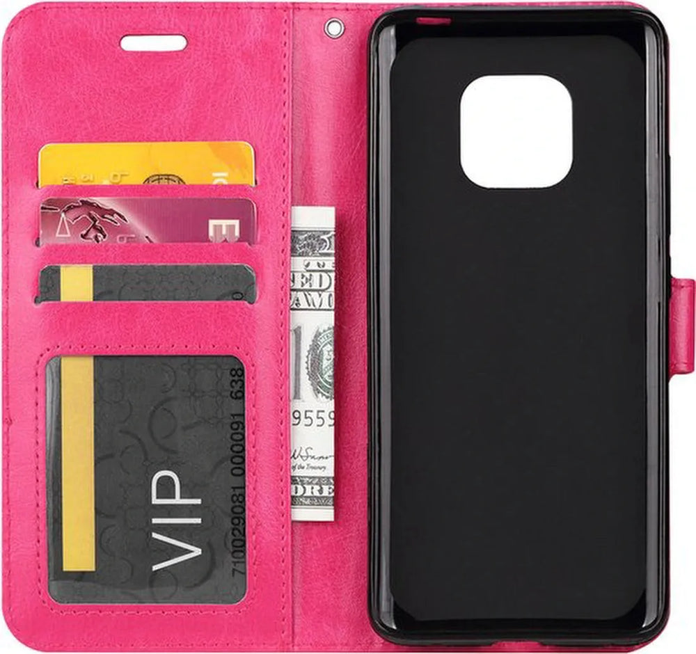 Nokia XR20 5G Hoesjes – Bookcase Portemonneehoes – Pasjeshouder – 2x Screenprotector – Roze-Ilumina Benelux