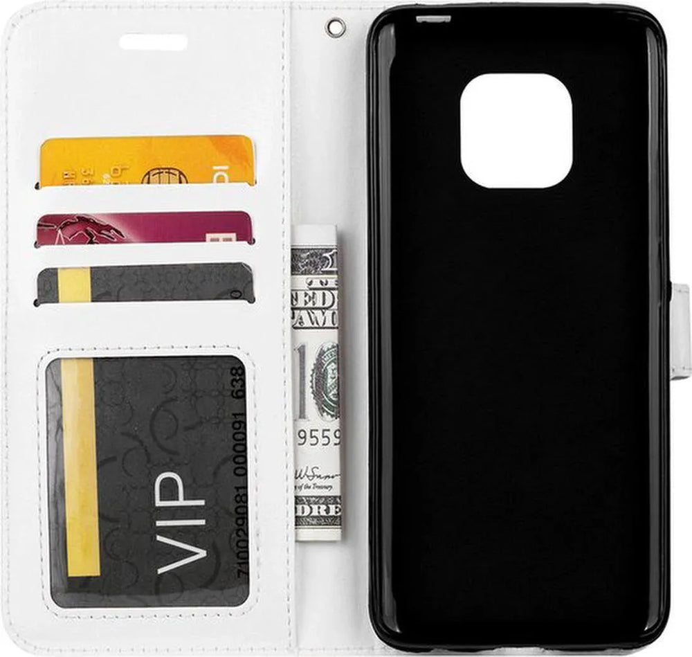 Nokia XR20 5G Hoesjes – Portemonnee Hoes – Pasjeshouder – 1x Screenprotector – Wit-Ilumina Benelux
