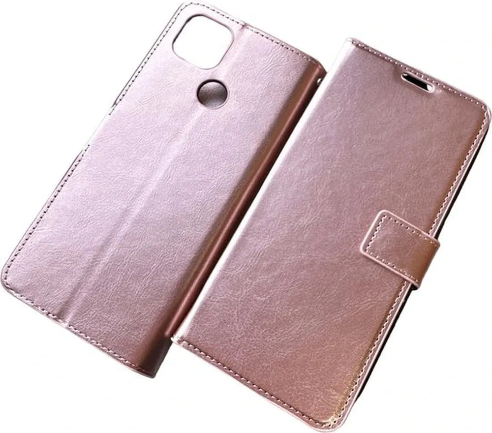 Motorola Moto G9 Power Hoesjes – Portemonnee Hoes – Pasjeshouder – Magneetsluiting – Roségoud-Ilumina Benelux