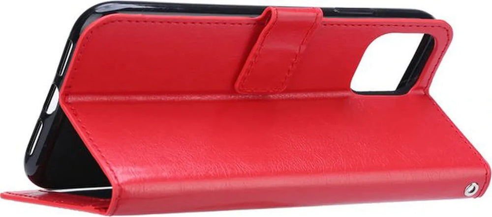 Motorola Moto G9 Power Hoesjes – Portemonnee Hoes – Magneetsluiting – 2x Screenprotector – Rood-Ilumina Benelux