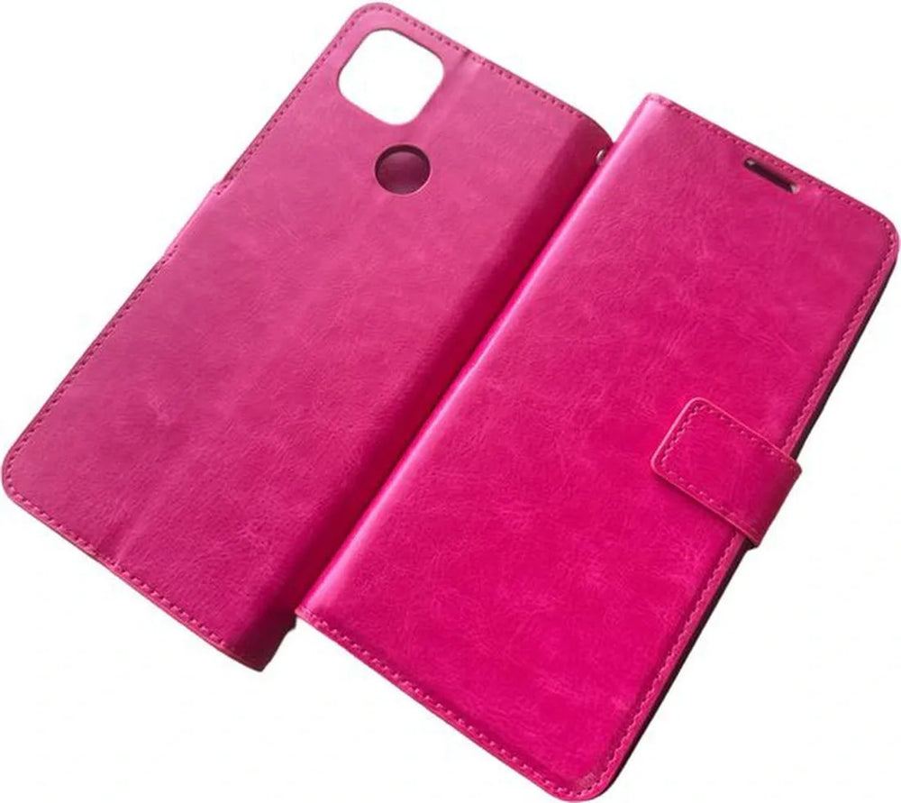 Motorola Moto G9 Power Hoesjes – Portemonnee Hoes – Pasjeshouder – Magneetsluiting – Roze-Ilumina Benelux