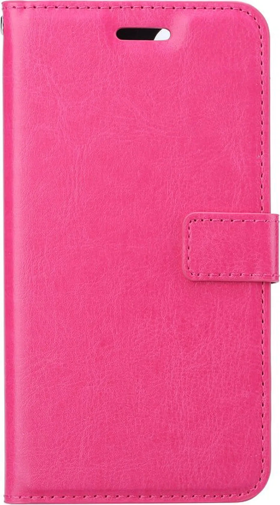 Motorola Moto G9 Power Hoesjes – Portemonnee Hoes – Pasjeshouder – Magneetsluiting – Roze + Screenprotector-Ilumina Benelux