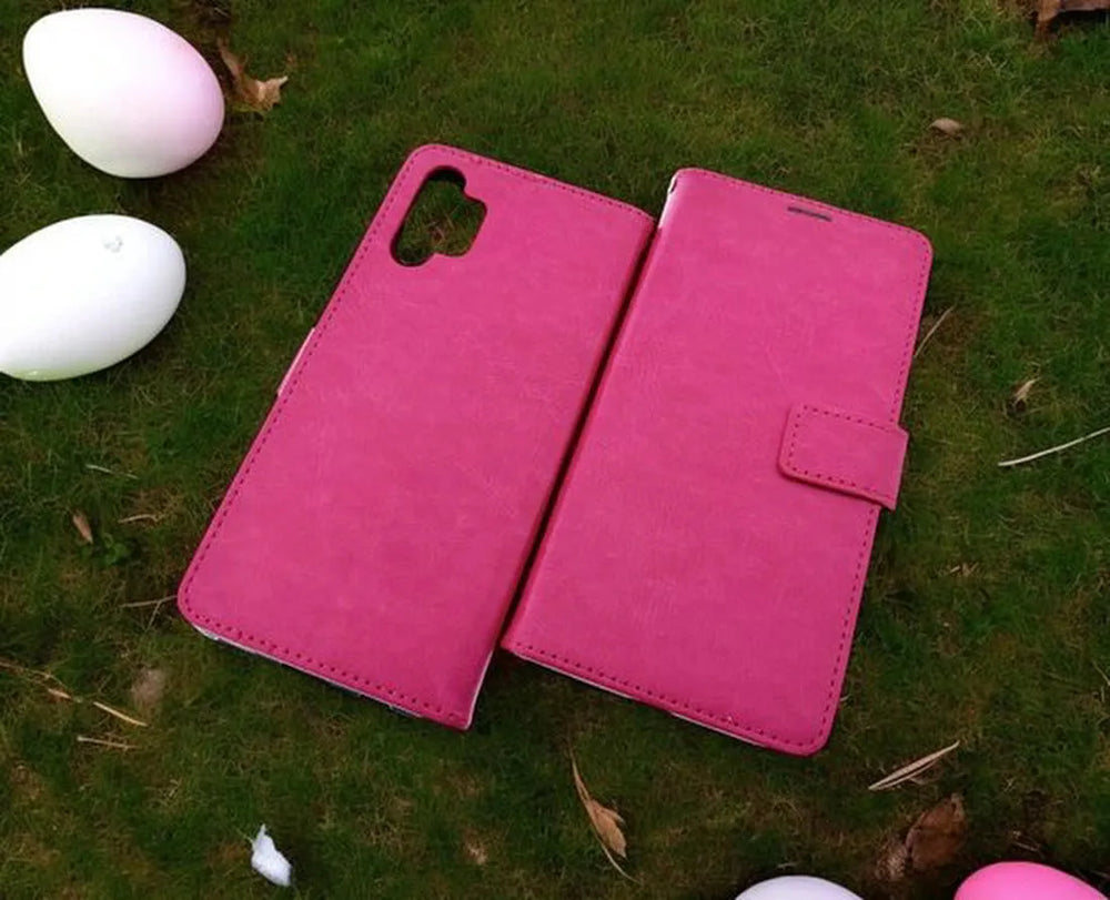 Samsung Galaxy A13 5G Hoesjes – Portemonnee Bookcase – Pasjeshouder – 3x Gehard Glas Screenprotector – Roze-Ilumina Benelux