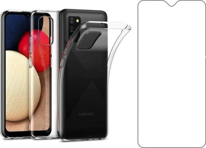 Samsung Galaxy A03s Hoesjes – Siliconen Backcover – Softcase – Inclusief Screenprotector – Transparant-Ilumina Benelux