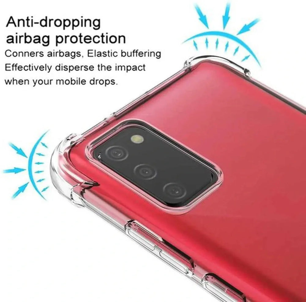 Samsung Galaxy A03s Hoesjes – Siliconen Backcover – Schokbestendig – Transparant – Incl. 3x Screenprotector-Ilumina Benelux