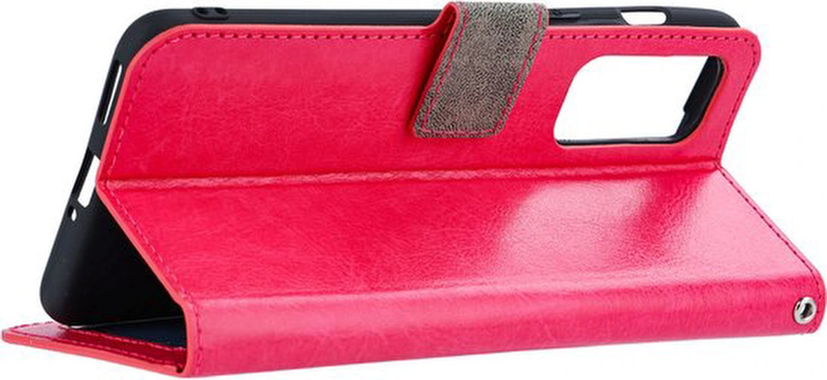 Samsung Galaxy A33 5G Hoesjes – Portemonnee Bookcase – Pasjeshouder – 2x Gehard Glas Screenprotector – Roze