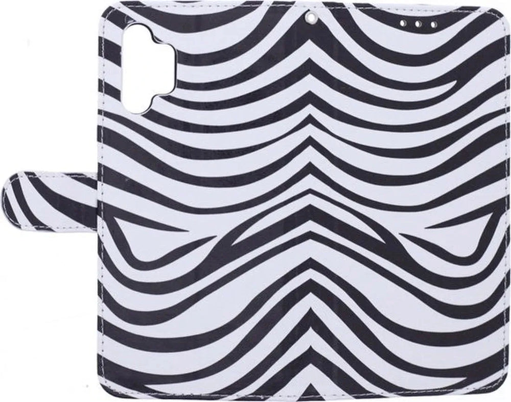 Samsung Galaxy A32 5G Hoesjes – Portemonnee Bookcase – Pasjeshouder – Magneetsluiting – Zebra Print-Ilumina Benelux