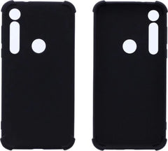 Motorola Moto G8 Plus Hoesjes – Siliconen Backcover – Schokbestendig Anti Shock – Zwart