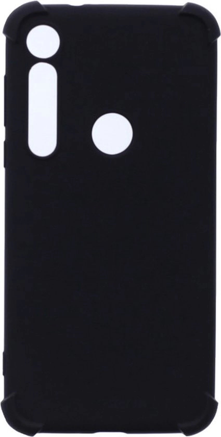 Motorola Moto G8 Plus Hoesjes – Siliconen Backcover – Schokbestendig Anti Shock – Zwart