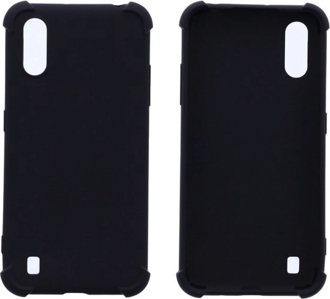Samsung Galaxy A01 Hoesjes – Siliconen Backcover – Schokbestendig – Anti Shock – Zwart