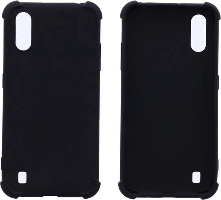 Samsung Galaxy A01 Hoesjes – Siliconen Backcover – Schokbestendig – Anti Shock – Zwart-Ilumina Benelux