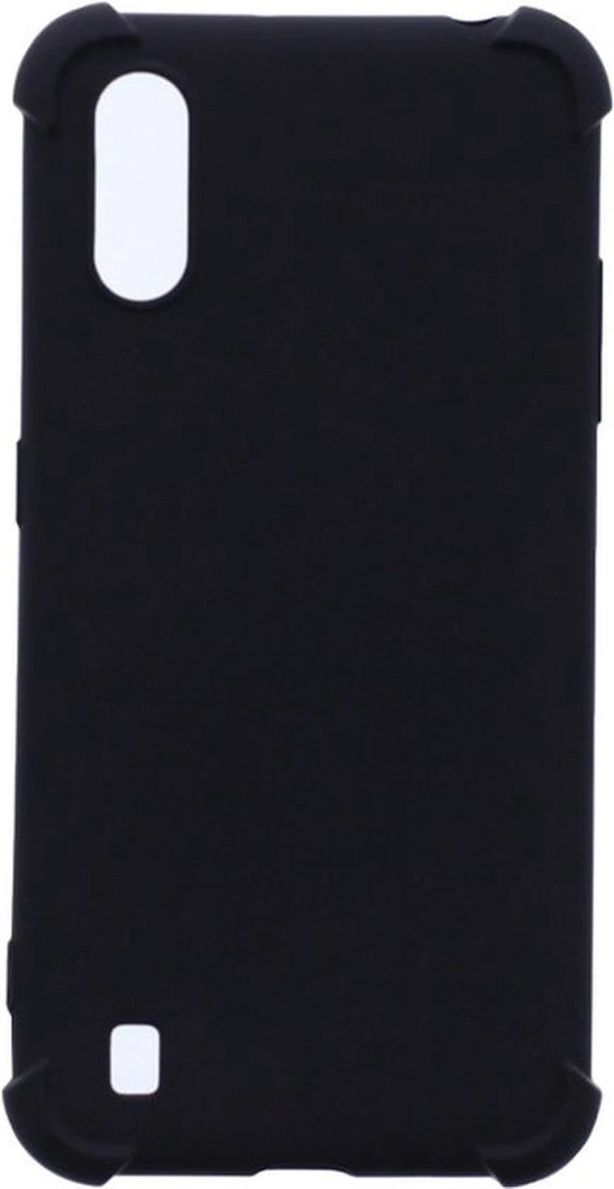 Samsung Galaxy A01 Hoesjes – Siliconen Backcover – Schokbestendig – Anti Shock – Zwart