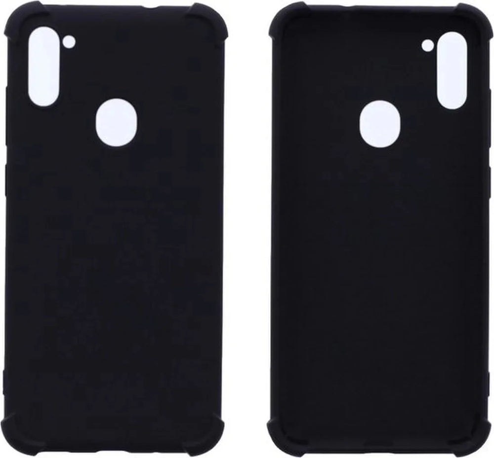 Samsung Galaxy A11 Hoesjes – Siliconen Backcover – Schokbestendig – Anti Shock – Zwart-Ilumina Benelux
