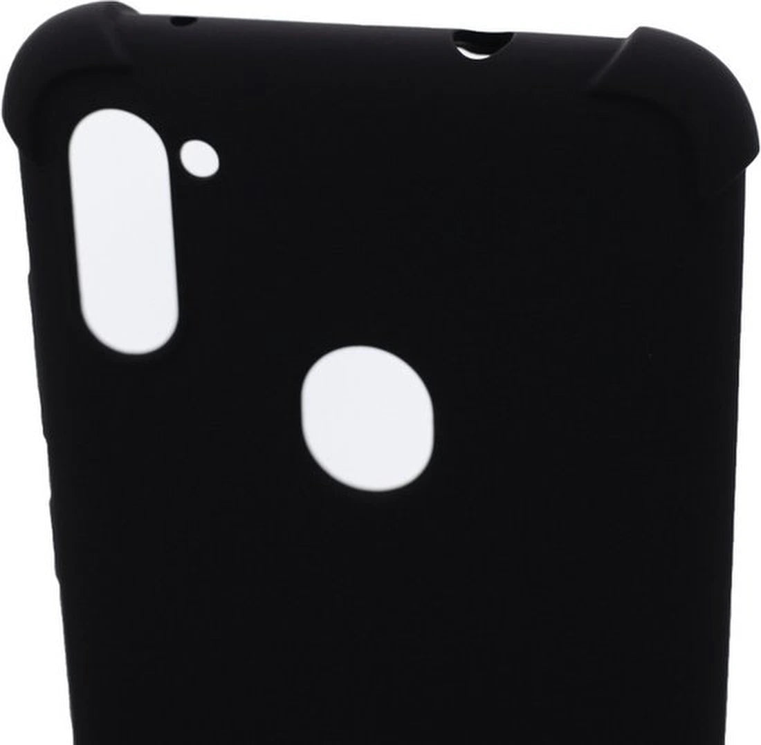 Samsung Galaxy A11 Hoesjes – Siliconen Backcover – Schokbestendig – Anti Shock – Zwart