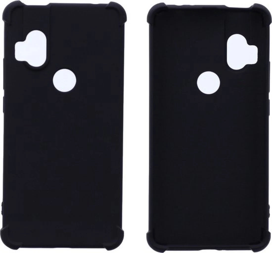 Backcover Hoesje Geschikt voor: Motorola One Hyper Anti Shock Silicone - Zwart